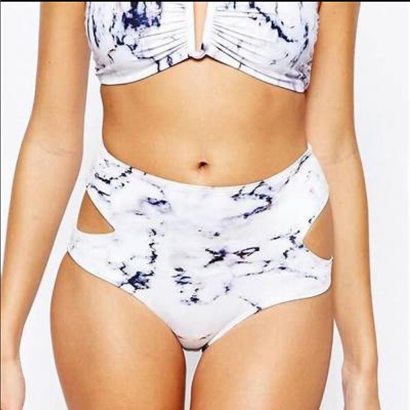 Beach Riot Other - Beach Riot Gem Bleu Marble Stone Bikini Bottom - Size L